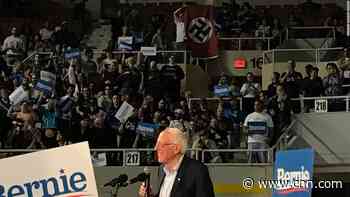 Nazi flag waved by a man at a Sanders event sparks outcry