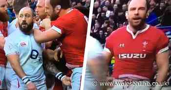 Alun Wyn Jones stunned as smirking Joe Marler grabs his penis amid huge melee in England v Wales match