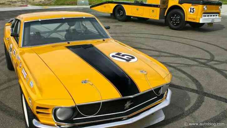 1970 Mustang Boss 302 racer and matching transport truck relive the glory days of Trans Am