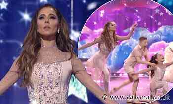 Cheryl looks ethereal in a nude sequinned leotard on The Greatest Dancer final