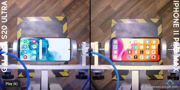 iPhone 11 Pro Max vs Galaxy S20 Ultra drop test almost too close to call
