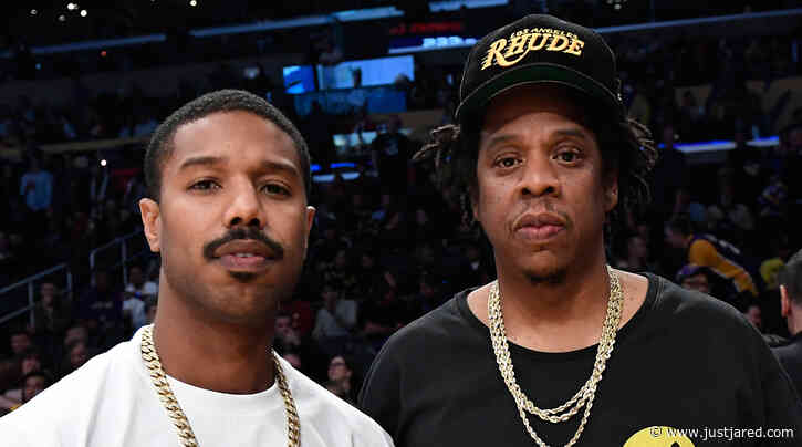 Michael B. Jordan Hangs Out with Jay-Z at Lakers Game