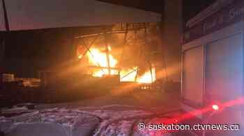 Chemical storage tanks ablaze at Vanscoy Nutrien Potash Operation overnight