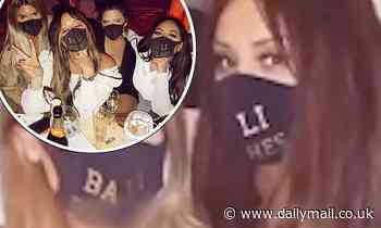 Charlotte Crosby is slammed for 'mocking' coronavirus fears in a 'Bali b****es' face mask