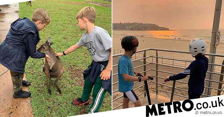Elton John shares rare glimpse into son’s lives in new snaps while on tour in Australia