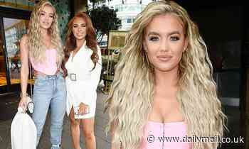 Love Island's Molly Smith amps up the glamour in a corset crop top at beauty event with Demi Jones