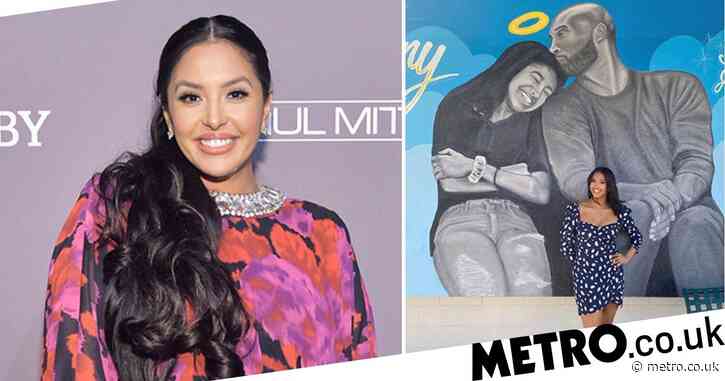 Vanessa Bryant’s daughter Natalia poses with Kobe and Gigi mural at winter formal