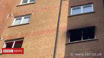 Belfast fire: Four treated in hospital - BBC News