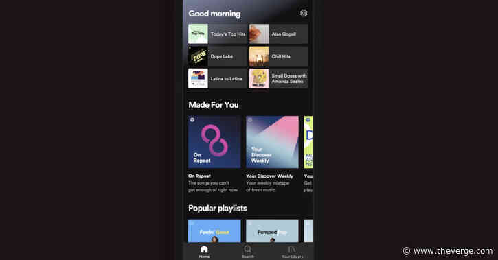 Spotify’s redesigned homepage makes your favorites easier to access