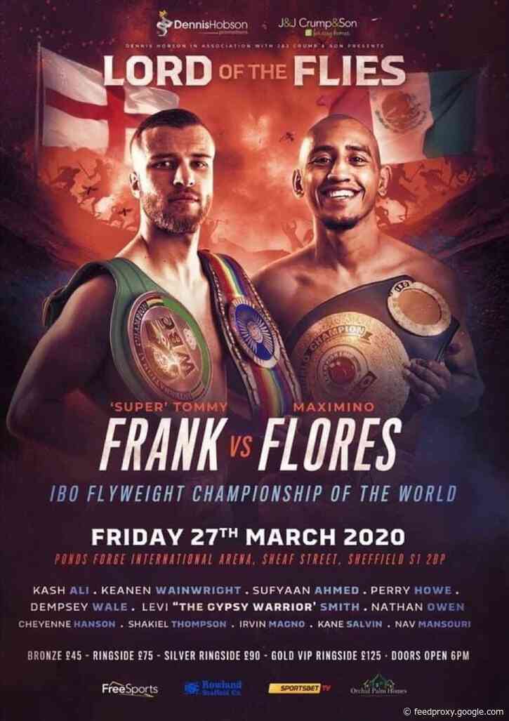 Tommy Frank vs Maximino Flores LIVE on Eurosport on March 27th