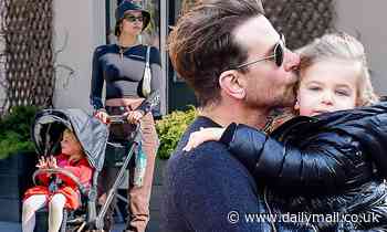 Bradley Cooper sweetly kisses his daughter before dropping her off with ex Irina Shayk in NYC