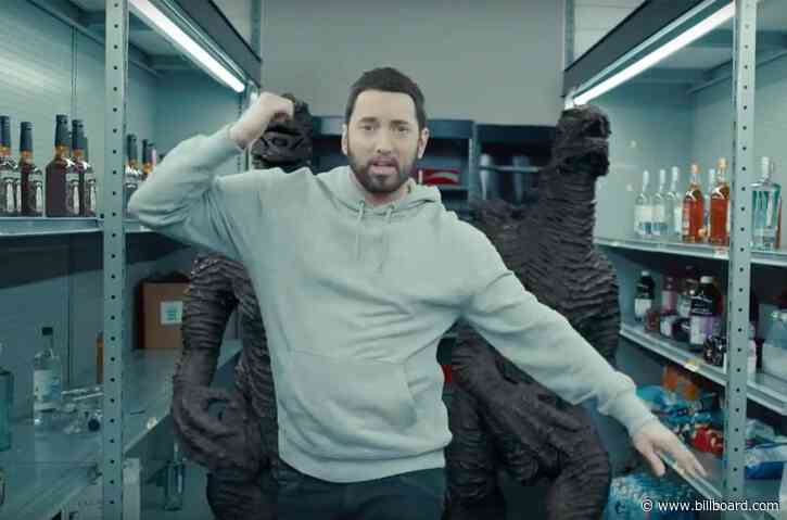 Eminem Enlists Dr. Dre & Mike Tyson, Pays Tribute to Juice WRLD in Trippy ‘Godzilla’ Video