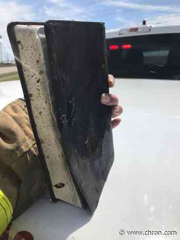Bible left unscathed by flames that engulf a Deer Park woman's truck
