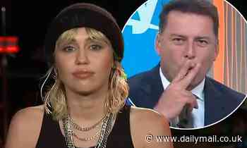 Karl Stefanovic says Miley Cyrus has been 'smoking too many darts' as he mocks her husky voice