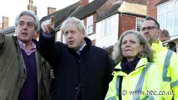 Prime Minister Boris Johnson visits flood-hit Bewdley