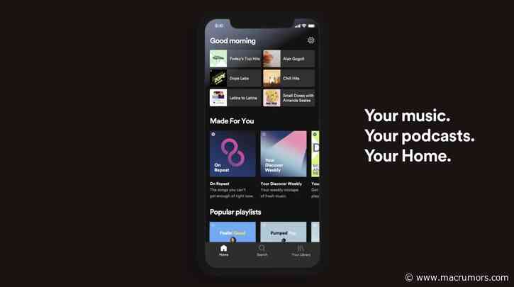 Spotify Updates Mobile and Tablet Apps With New Home Screen for Quicker Access to Favorites