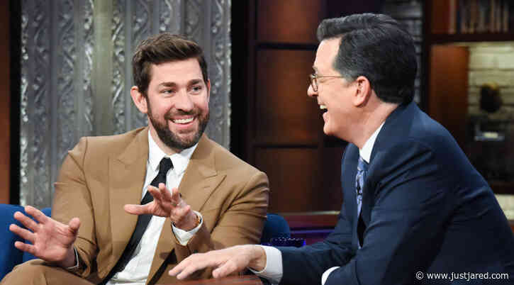 John Krasinski Hilariously Teaches Stephen Colbert a Boston Accent (Video)