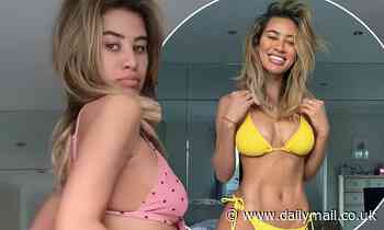 Love Island's Montana Brown sizzles as she shows off her toned abs in tiny bikinis