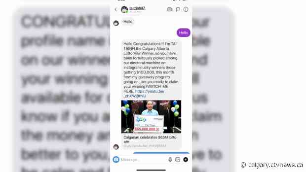 Image of Calgary lottery winner used in scam