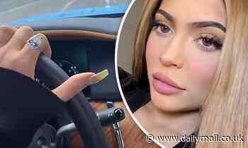 Kylie Jenner appears to flout the law by filming Instagram Story while driving in Los Angeles rain 