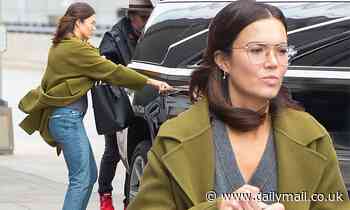 Mandy Moore and husband Taylor Goldsmith touch down in New York to promote her new album