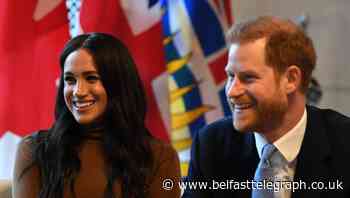 Duke and Duchess of Sussex meet young leaders before bowing out as royals