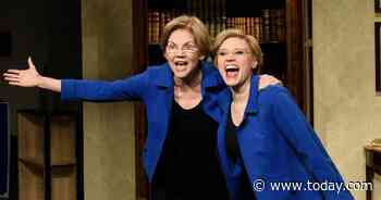Real Elizabeth Warren meets Kate McKinnon's Elizabeth Warren on 'SNL'