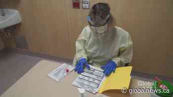 A coronavirus assessment centre in Calgary