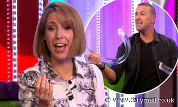 Alex Jones playfully scolds Paddy McGuinness after he accidentally destroys The One Show set
