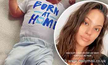 Ashley Graham dresses baby in 'born at home' onesie after shunning hospital birth