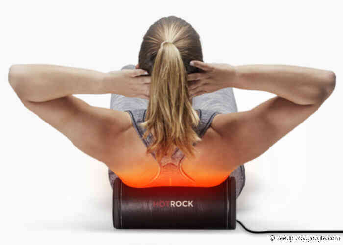 HotRock heated foam roller helps relieve sore muscles faster