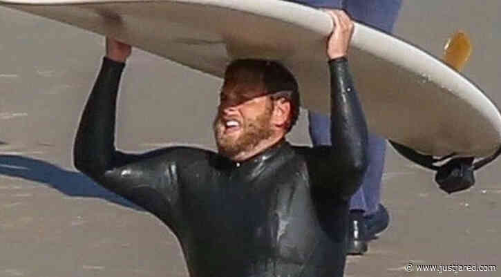 Jonah Hill Wears Skin-Tight Wetsuit While Surfing in Santa Monica