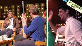 Sir Alastair Cook surprises James Anderson at the Tailenders live show