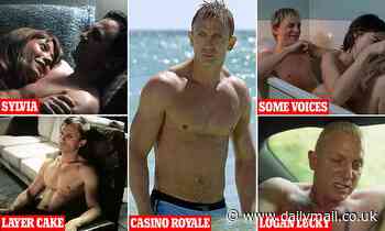 Can Bond EVER keep his top on? Daniel Craig has bared his chest in almost every film he's ever made