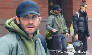 Jake Gyllenhaal, 39, makes rare appearance with model girlfriend Jeanne Cadieu, 24, in New York