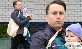 Kieran Culkin puts on a dapper dad display as he steps out for a walk with daughter Kinsey in NYC 