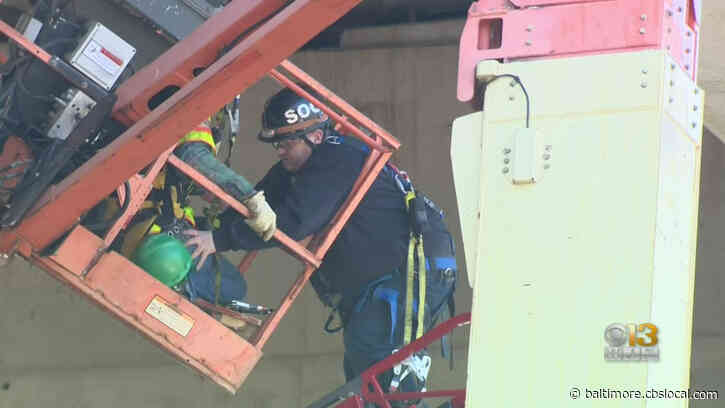 Baltimore Construction Worker Suspended More Than 40 Feet In The Air Rescued Unharmed