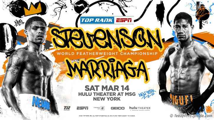 Top Rank cards Stevenson-Marriaga & Conlan-Preciado on Friday and Tuesday will be held without fans at MSG