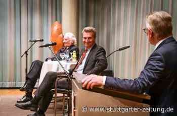 Ehemaliger EU-Kommissar zu Gast in Ditzingen - Skatbruder Oettinger wirbt für die europäische Idee - Stuttgarter Zeitung