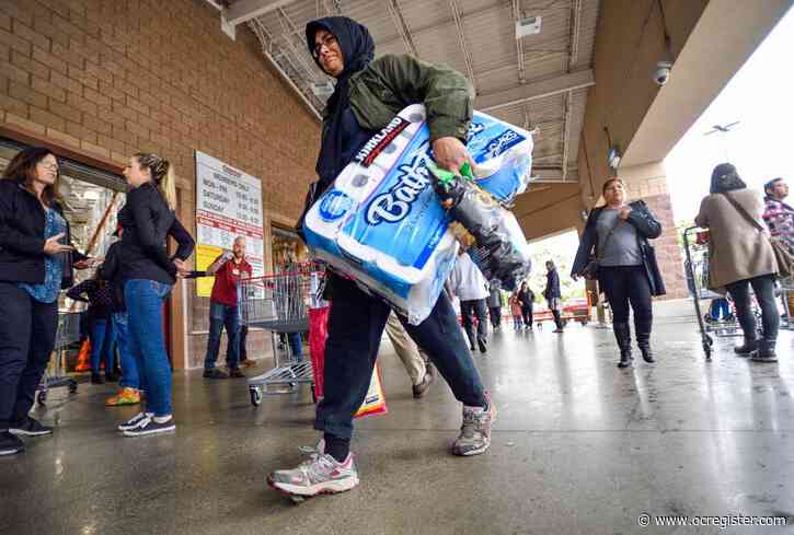 How does hand washing and coughing lead to a run on toilet paper?