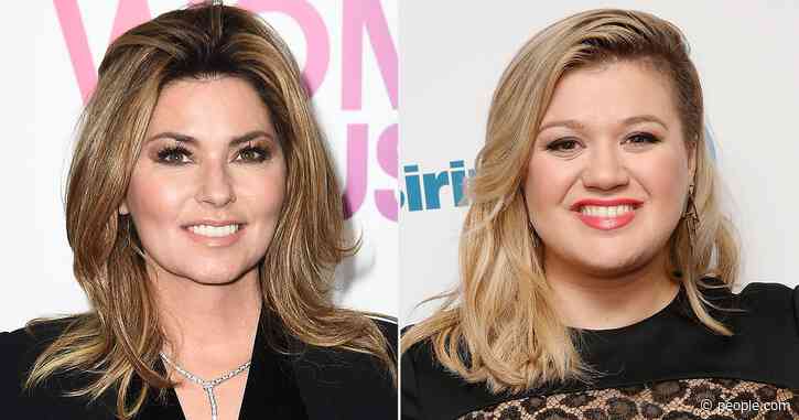 Kelly Clarkson Jokes Shania Twain 'Could've Been Dinner' After Posing with Real Wolf for Album Cover