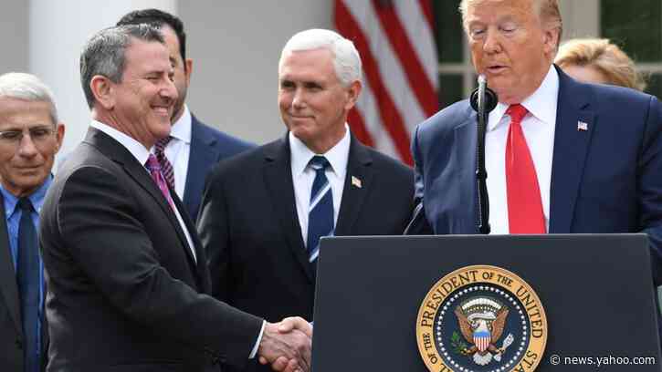 Trump Shakes Everyone’s Hands at Coronavirus Press Conference—Ignoring CDC Guidelines