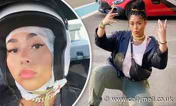 Jordyn Woods takes to the racetrack on extended trip in Abu Dhabi