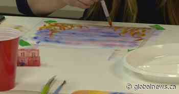 Lethbridge residents escape turbulent times, snowstorm by water painting