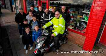 Vulnerable Gateshead man handed new scooter after thieves left him without wheels