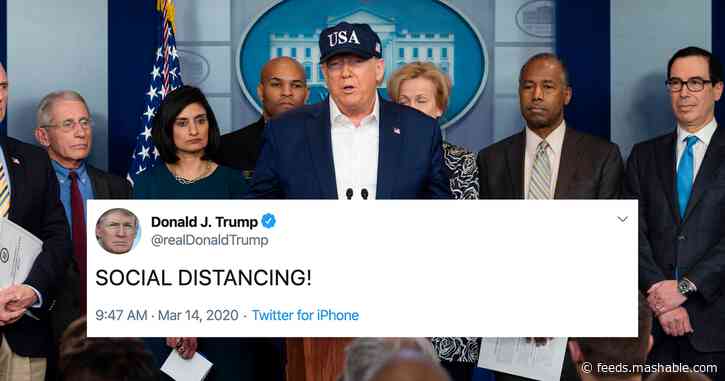 Trump's coronavirus advice is literally the opposite of what he's doing