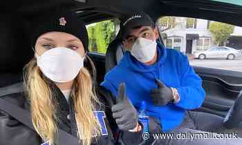 'Pregnant' Sophie Turner and Joe Jonas wear masks and gloves amid coronavirus outbreak 