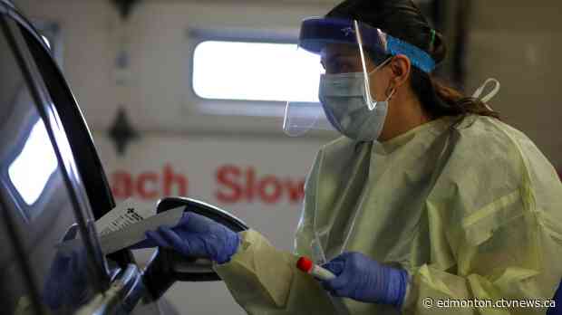 Drive-thru COVID-19 testing centres open in Edmonton and Calgary