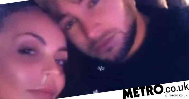 Jesy Nelson cuddles up to boyfriend Chris Hughes on the sofa after romantic date night