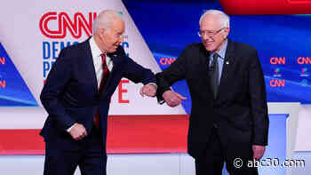 Democratic debate: Bernie Sanders, Joe Biden bump elbows, talk social distancing during COVID-19 outbreak